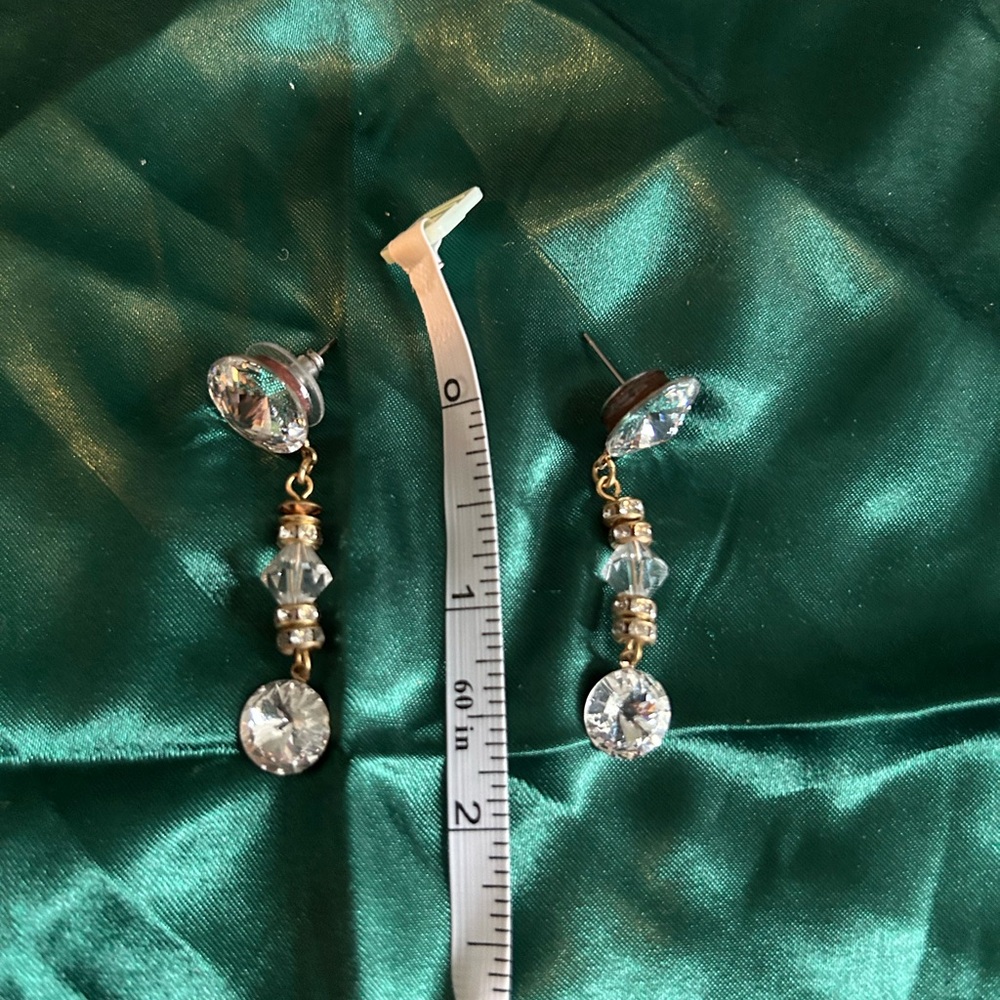Vintage Crystal Drop Earrings